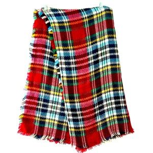 Tartan Blanket Scarf Lightweight Oversized